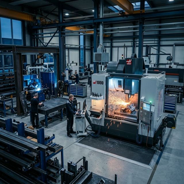 Modern CNC machining center in Rajkot